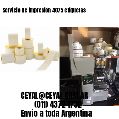 Servicio de impresion 4075 etiquetas