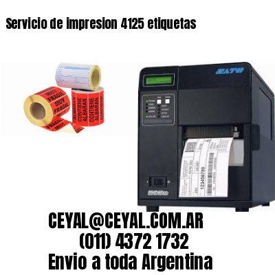 Servicio de impresion 4125 etiquetas