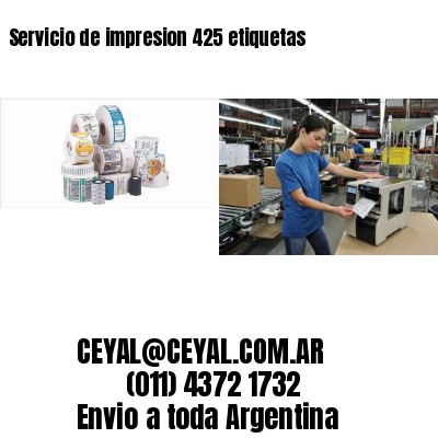 Servicio de impresion 425 etiquetas