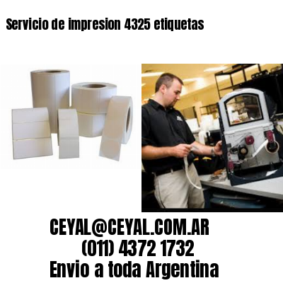 Servicio de impresion 4325 etiquetas