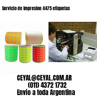 Servicio de impresion 4475 etiquetas