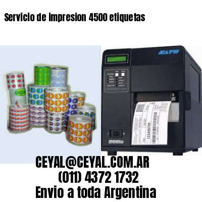 Servicio de impresion 4500 etiquetas
