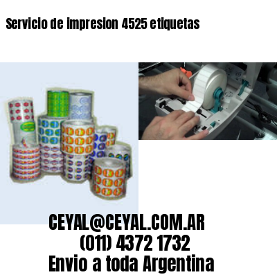Servicio de impresion 4525 etiquetas