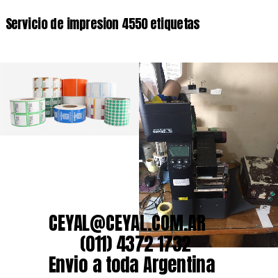 Servicio de impresion 4550 etiquetas