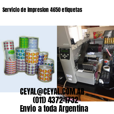 Servicio de impresion 4650 etiquetas