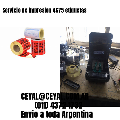 Servicio de impresion 4675 etiquetas
