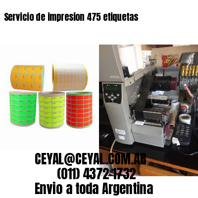 Servicio de impresion 475 etiquetas