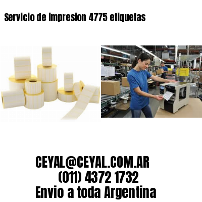 Servicio de impresion 4775 etiquetas