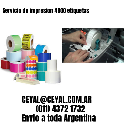 Servicio de impresion 4800 etiquetas