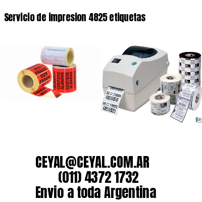 Servicio de impresion 4825 etiquetas