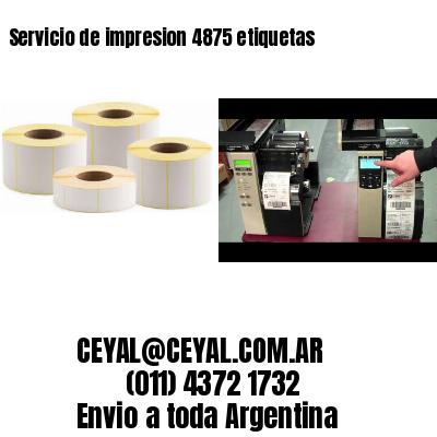 Servicio de impresion 4875 etiquetas
