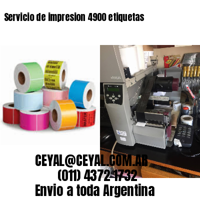 Servicio de impresion 4900 etiquetas