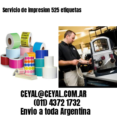 Servicio de impresion 525 etiquetas