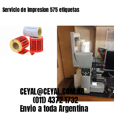 Servicio de impresion 575 etiquetas