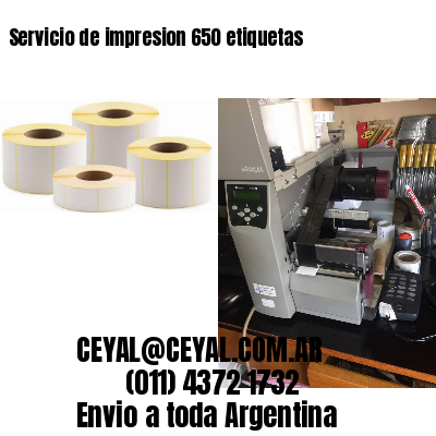 Servicio de impresion 650 etiquetas