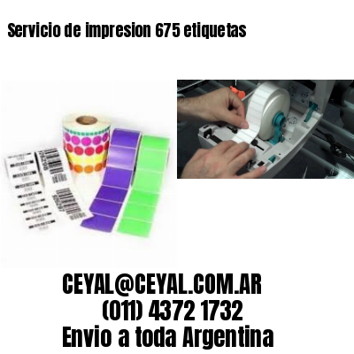 Servicio de impresion 675 etiquetas