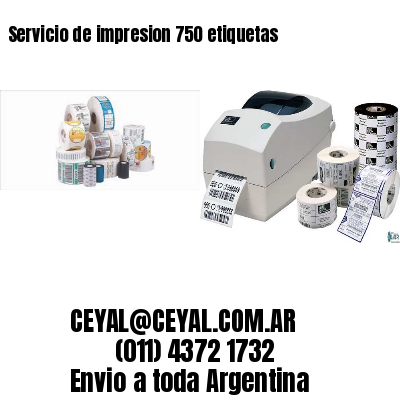 Servicio de impresion 750 etiquetas