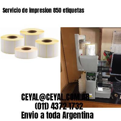 Servicio de impresion 850 etiquetas