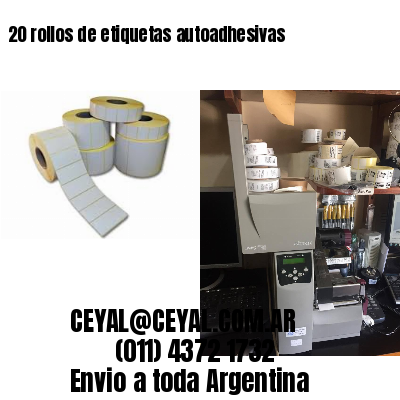20 rollos de etiquetas autoadhesivas