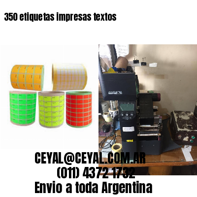350 etiquetas impresas textos