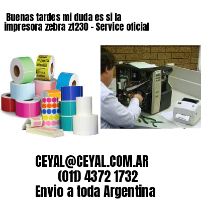 Buenas tardes mi duda es si la impresora zebra zt230 – Service oficial