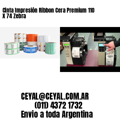 Cinta Impresión Ribbon Cera Premium 110 X 74 Zebra