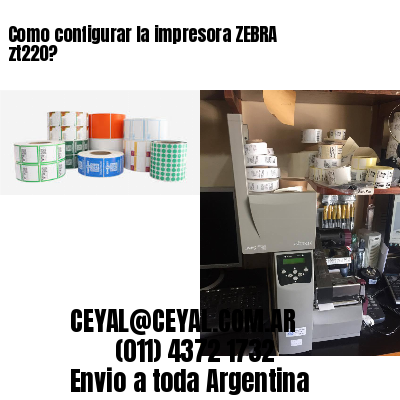 Como configurar la impresora ZEBRA zt220?