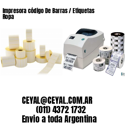 Impresora código De Barras / Etiquetas Ropa