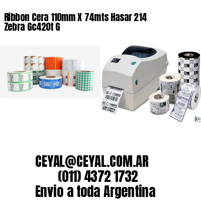 Ribbon Cera 110mm X 74mts Hasar 214 Zebra Gc420t G