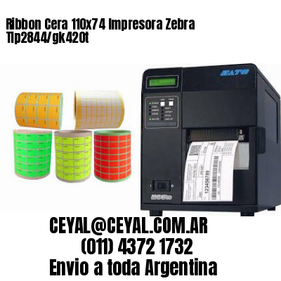 Ribbon Cera 110×74 Impresora Zebra Tlp2844/gk420t