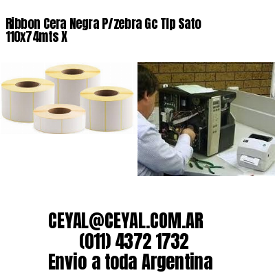 Ribbon Cera Negra P/zebra Gc Tlp Sato 110x74mts X