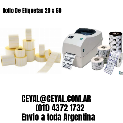 Rollo De Etiquetas 20 x 60