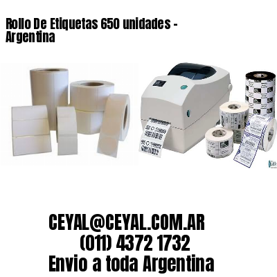 Rollo De Etiquetas 650 unidades – Argentina