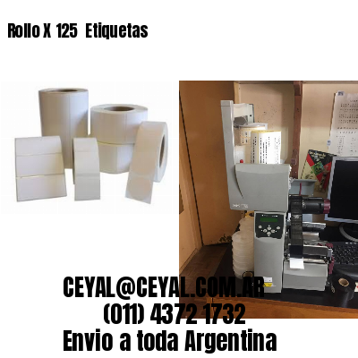 Rollo X 125  Etiquetas