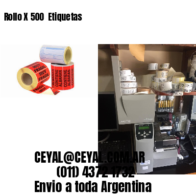 Rollo X 500  Etiquetas