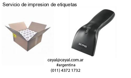 Servicio de impresion de etiquetas