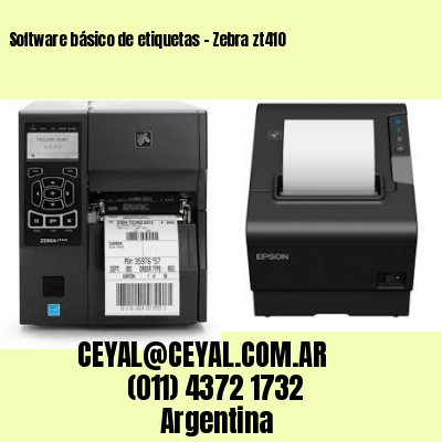 Software básico de etiquetas – Zebra zt410