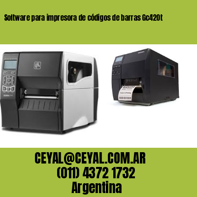 Software para impresora de códigos de barras Gc420t
