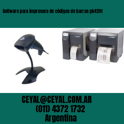 Software para impresora de códigos de barras gk420t