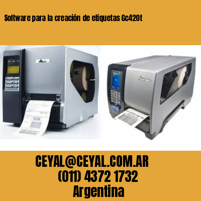 Software para la creación de etiquetas Gc420t
