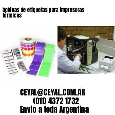 bobinas de etiquetas para impresoras térmicas