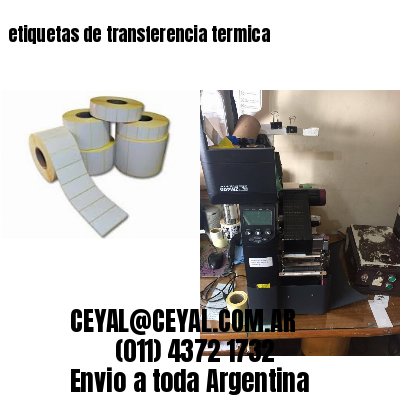 etiquetas de transferencia termica