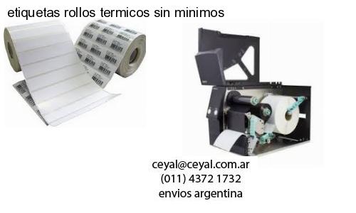 etiquetas rollos termicos sin minimos