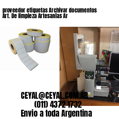 proveedor etiquetas Archivar documentos Art. De limpieza Artesanías Ar