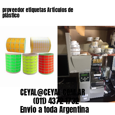proveedor etiquetas Artículos de plástico