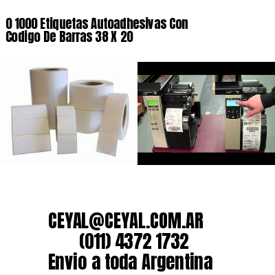 0 1000 Etiquetas Autoadhesivas Con Codigo De Barras 38 X 20