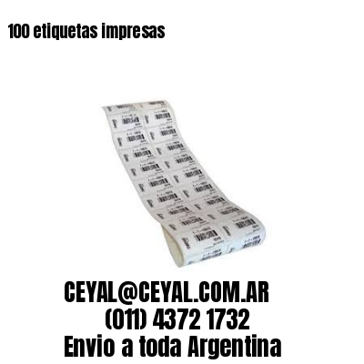 100 etiquetas impresas