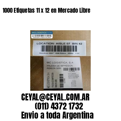 1000 Etiquetas 11 x 12 en Mercado Libre