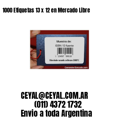 1000 Etiquetas 13 x 12 en Mercado Libre