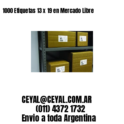 1000 Etiquetas 13 x 19 en Mercado Libre